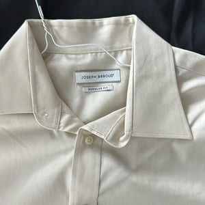 Cream dress shirt by Joseph Abboud.